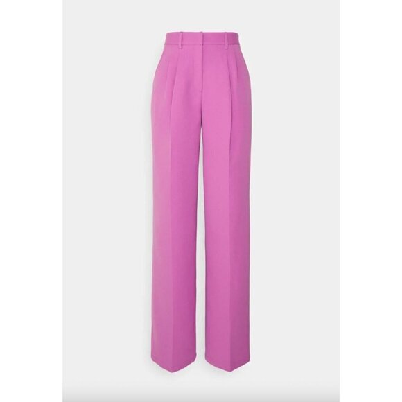 AKNVAS O'connor High Rise Pleated Straight Leg Trouser Pant Orchid Womens Size 6 - Picture 10 of 10